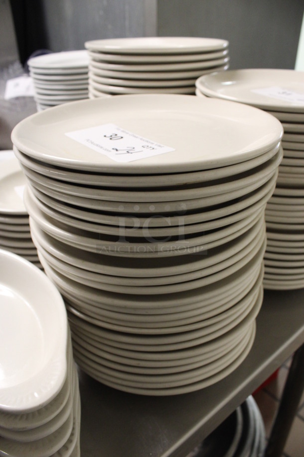 25 White Ceramic Plates. 9x9x1. 25 Times Your Bid! (kitchen) - Image 1 of 3