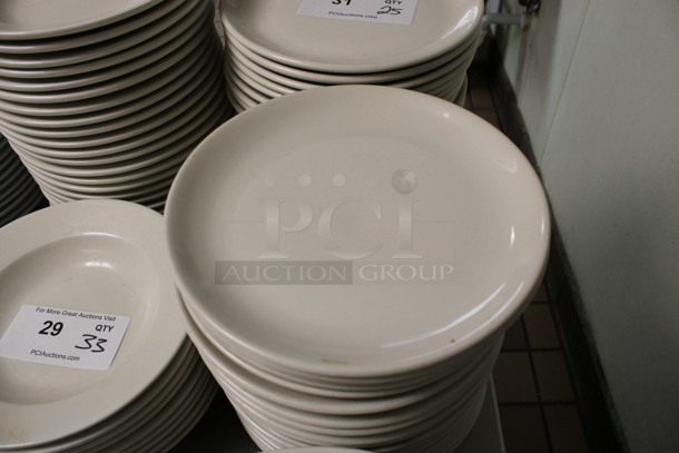 25 White Ceramic Plates. 9x9x1. 25 Times Your Bid! (kitchen) - Image 2 of 3