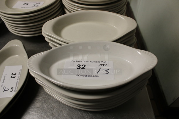 13 White Ceramic Single Serving Casserole Dishes. 10x5x1.5. 13 Times Your Bid! (kitchen)