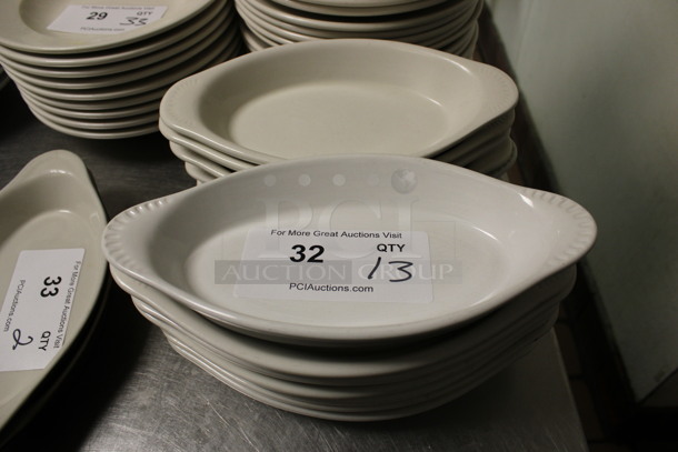 13 White Ceramic Single Serving Casserole Dishes. 10x5x1.5. 13 Times Your Bid! (kitchen) - Image 1 of 5