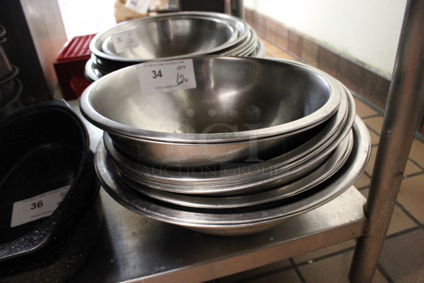 12 Various Metal Bowls. Includes 15.5x15.5x5. 12 Times Your Bid! (kitchen) - Image 3 of 3