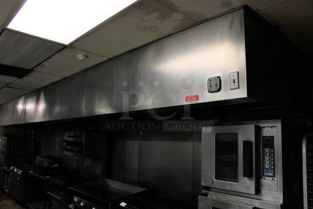 28' Stainless Steel Commercial Grease Hood w/ Filters. 336x54x24. Sections: 12', 9' and 7'. BUYER MUST REMOVE. (kitchen) - Image 2 of 12