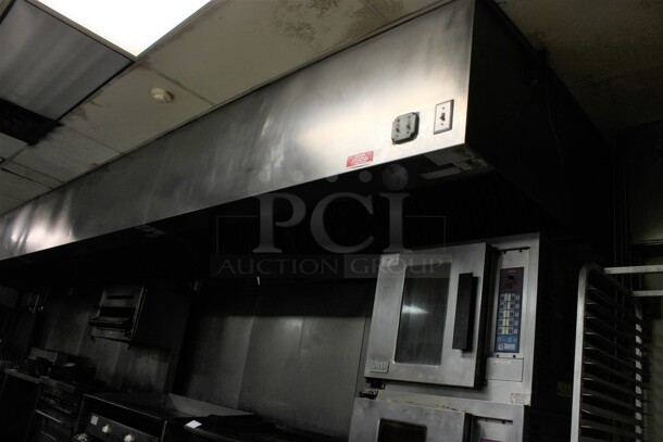 28' Stainless Steel Commercial Grease Hood w/ Filters. 336x54x24. Sections: 12', 9' and 7'. BUYER MUST REMOVE. (kitchen) - Image 3 of 12