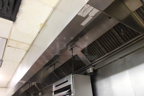 28' Stainless Steel Commercial Grease Hood w/ Filters. 336x54x24. Sections: 12', 9' and 7'. BUYER MUST REMOVE. (kitchen) - Image 7 of 12