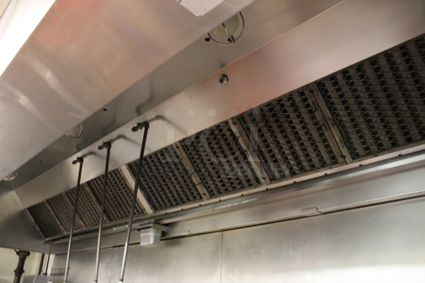 28' Stainless Steel Commercial Grease Hood w/ Filters. 336x54x24. Sections: 12', 9' and 7'. BUYER MUST REMOVE. (kitchen) - Image 10 of 12