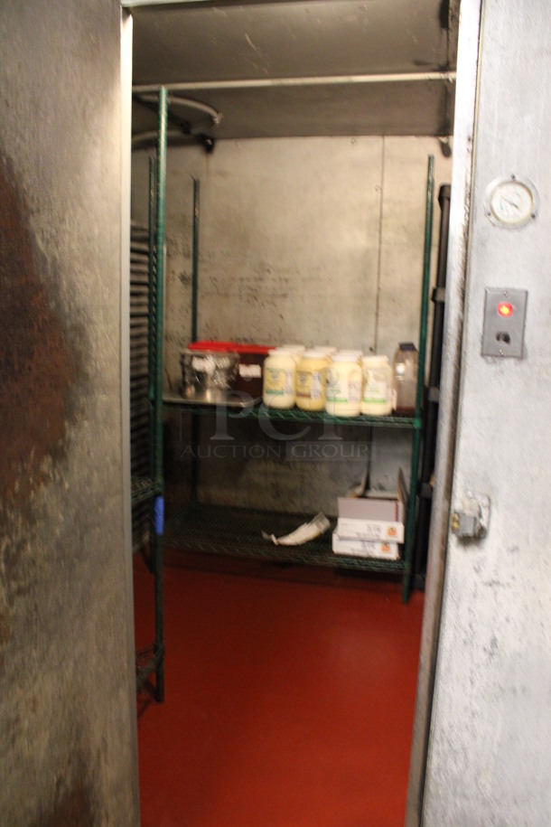 Harford Walk In Combo Box w/ 3 Doors, 2 Condensers and 2 Compressors. Does Not Have Floor. Does Not Come w/ Contents. BUYER MUST REMOVE. 21'x7'x7' Cooler and 6.5'x7'x7' Freezer. 27.5'x7'x7'. (kitchen) - Image 2 of 12