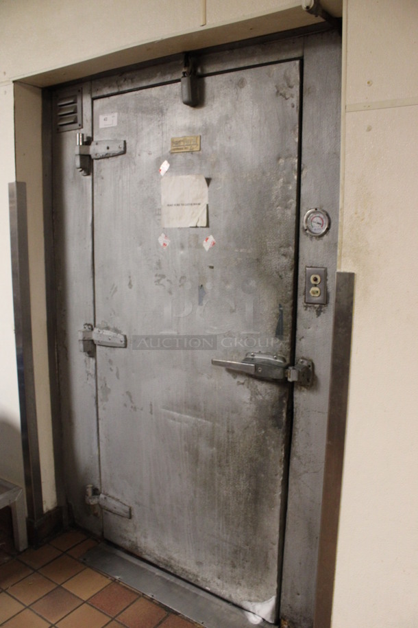 Harford Walk In Combo Box w/ 3 Doors, 2 Condensers and 2 Compressors. Does Not Have Floor. Does Not Come w/ Contents. BUYER MUST REMOVE. 21'x7'x7' Cooler and 6.5'x7'x7' Freezer. 27.5'x7'x7'. (kitchen) - Image 12 of 12