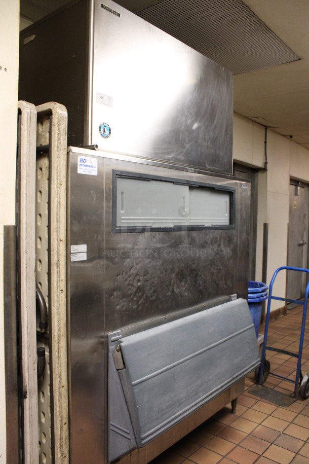 Hoshizaki Stainless Steel Commercial Ice Machine Head on Follett Model SG-650S-80 Stainless Steel Commercial Ice Bin. BUYER MUST REMOVE. 60x40x93.5. (kitchen) - Image 2 of 8