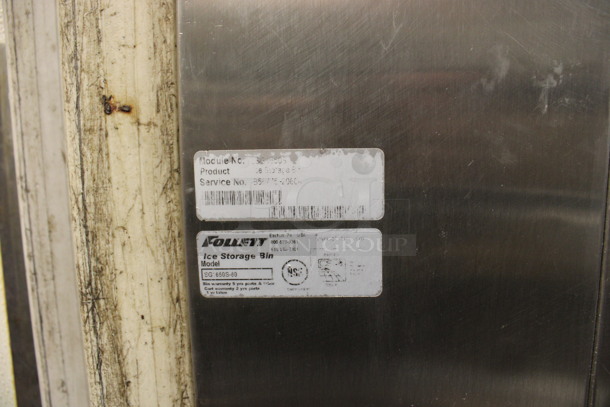 Hoshizaki Stainless Steel Commercial Ice Machine Head on Follett Model SG-650S-80 Stainless Steel Commercial Ice Bin. BUYER MUST REMOVE. 60x40x93.5. (kitchen) - Image 6 of 8