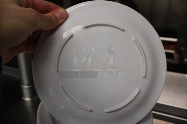ALL ONE MONEY! Lot of 13 White Poly Plates! 7.5x7.5x1. (kitchen) - Image 3 of 3