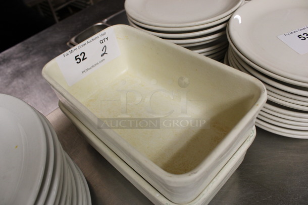 2 White Ceramic Dishes. 6x10x3.5. 2 Times Your Bid! (kitchen) - Image 3 of 4