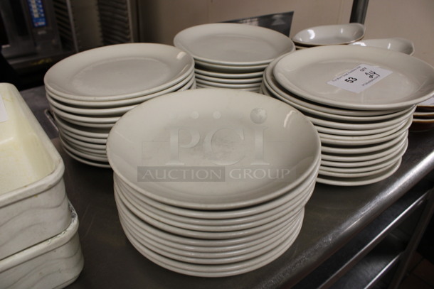 24 White Ceramic Plates. 9.5x9.5x1. 24 Times Your Bid! (kitchen) - Image 2 of 3