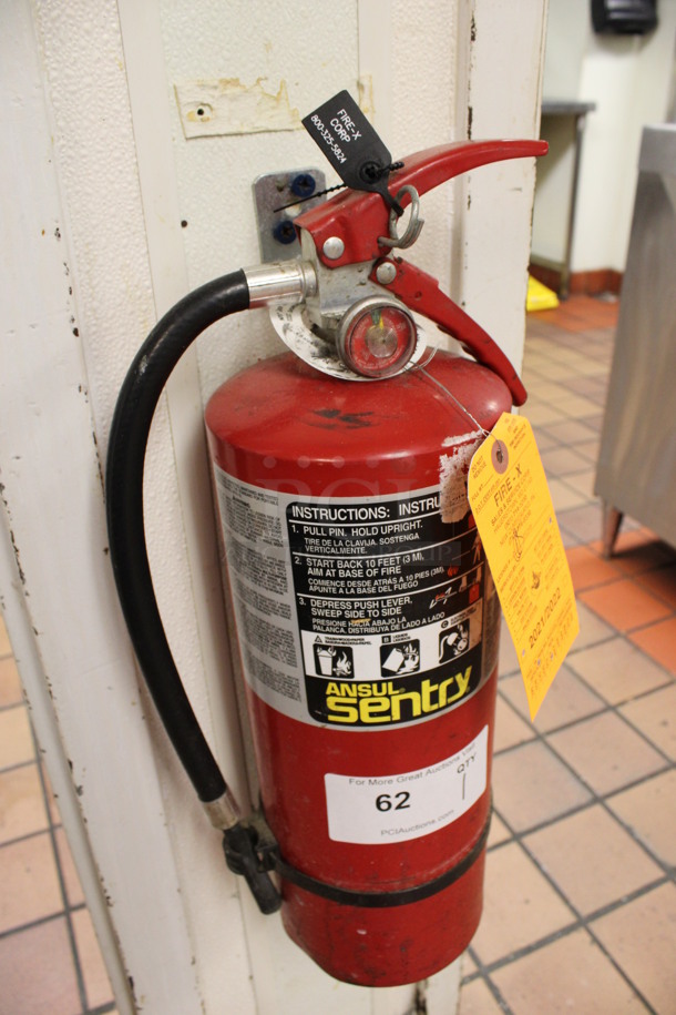 Ansul Sentry Wet Chemical Fire Extinguisher. BUYER MUST REMOVE. 6x7x20. (kitchen) - Image 3 of 5
