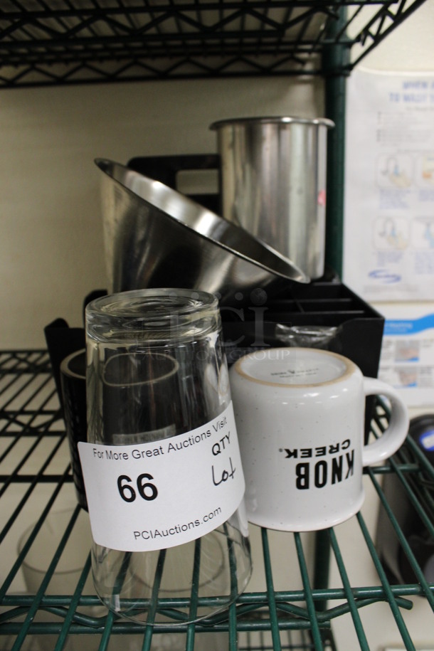 ALL ONE MONEY! Lot of Various Items Including Cups, Mug and Holder! (kitchen) - Image 1 of 3