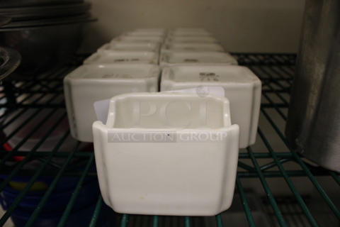13 White Ceramic Sugar Caddies. 3.5x2.5x2.5. 13 Times Your Bid! (kitchen)