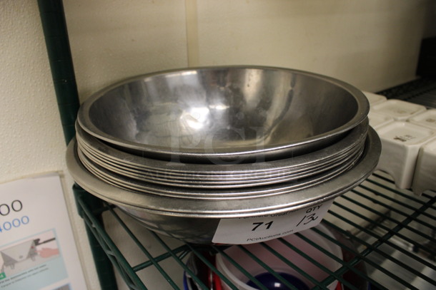 12 Various Metal Bowls. Includes 13x13x4. 12 Times Your Bid! (kitchen)