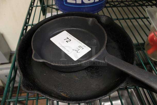 2 Cast Iron Skillets. 16x11x2, 13x7.5x1.5. 2 Times Your Bid! (kitchen) - Image 2 of 3