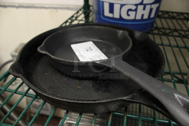 2 Cast Iron Skillets. 16x11x2, 13x7.5x1.5. 2 Times Your Bid! (kitchen) - Image 3 of 3