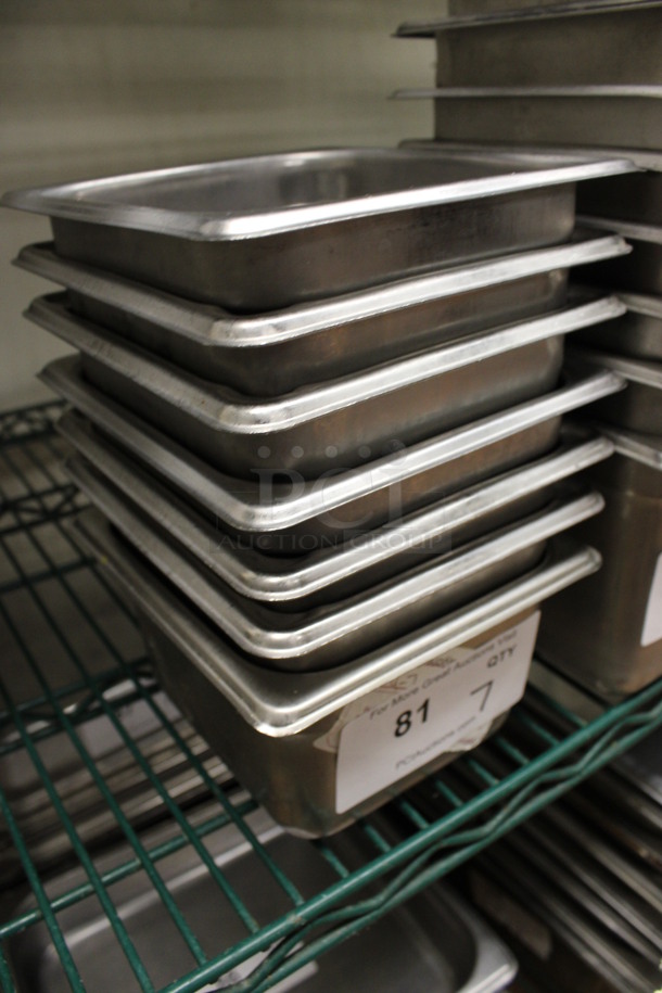 7 Stainless Steel 1/6 Size Drop In Bins. 1/6x4. 7 Times Your Bid! (kitchen) - Image 2 of 3