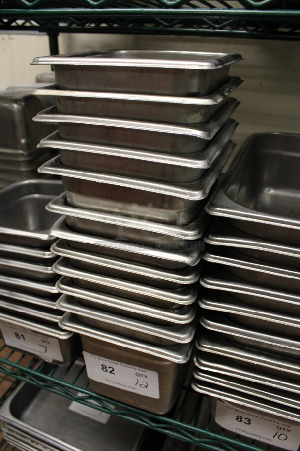 12 Stainless Steel 1/6 Size Drop In Bins. 1/6x6. 12 Times Your Bid! (kitchen) - Image 3 of 3