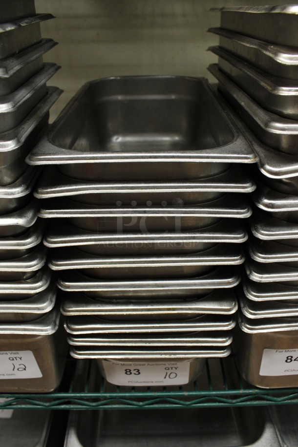 10 Stainless Steel 1/3 Size Drop In Bins. 1/3x4. 10 Times Your Bid! (kitchen) - Image 1 of 3