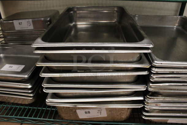 9 Stainless Steel Full Size Drop In Bins. 1/1x4. 9 Times Your Bid! (kitchen)