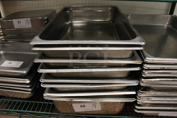 9 Stainless Steel Full Size Drop In Bins. 1/1x4. 9 Times Your Bid! (kitchen) - Image 1 of 3