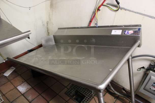 Stainless Steel Commercial Right Side Clean Side Dishwasher Table. 54x30x45. (kitchen) - Image 2 of 3