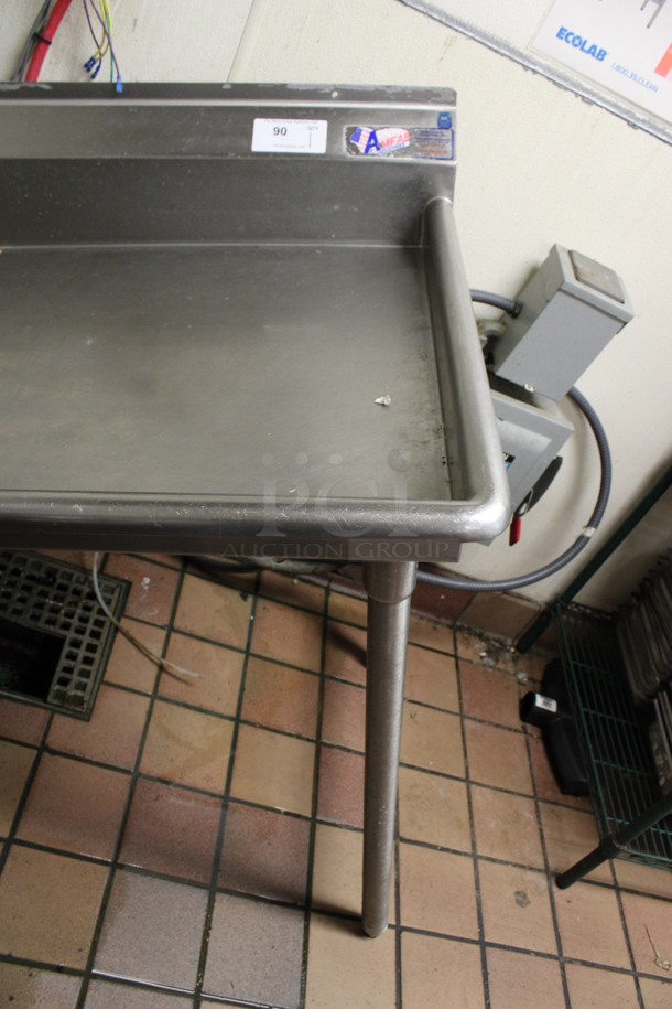 Stainless Steel Commercial Right Side Clean Side Dishwasher Table. 54x30x45. (kitchen) - Image 3 of 3