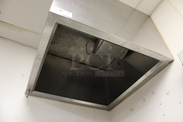 3' Stainless Steel Commercial Steam Hood. BUYER MUST REMOVE. 36x36x24. (kitchen) - Image 2 of 4