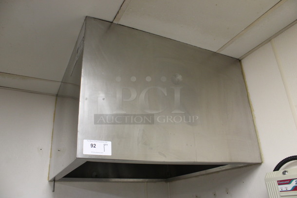 3' Stainless Steel Commercial Steam Hood. BUYER MUST REMOVE. 36x36x24. (kitchen) - Image 3 of 4