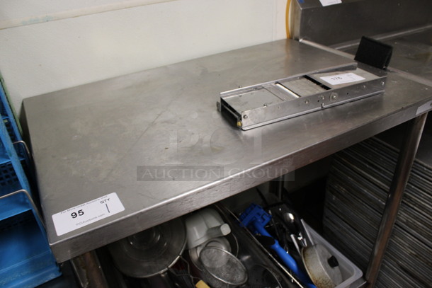 Stainless Steel Commercial Table w/ Under Shelf. Does Not Come w/ Contents. 36x24x36. (kitchen) - Image 2 of 3