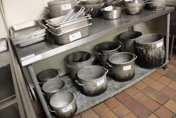 Stainless Steel Commercial Table w/ Under Shelf. Does Not Come w/ Contents. 72x30x35. (kitchen) - Image 2 of 3