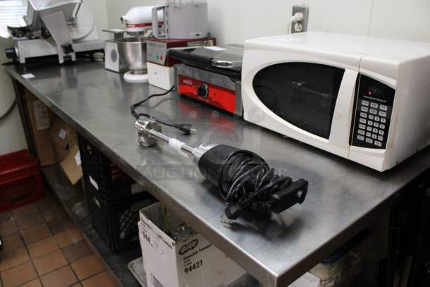 Stainless Steel Commercial Table w/ Under Shelf. Does Not Include Contents. 96x30x36. (kitchen) - Image 2 of 4