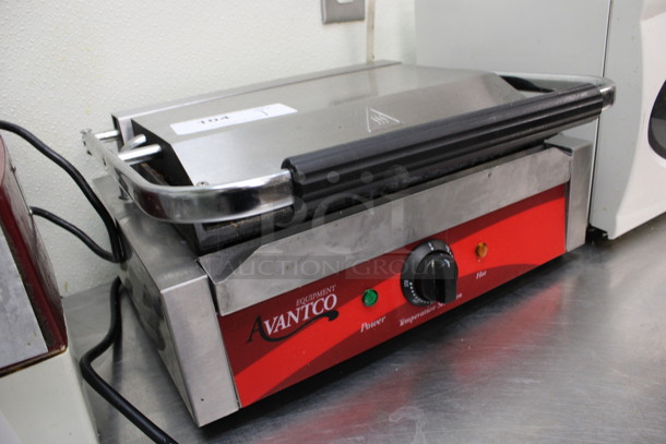 Avantco Model 177O75SG Stainless Steel Commercial Countertop Panini Press. 120 Volts, 1 Phase. 17x15x8. (kitchen) - Image 2 of 4