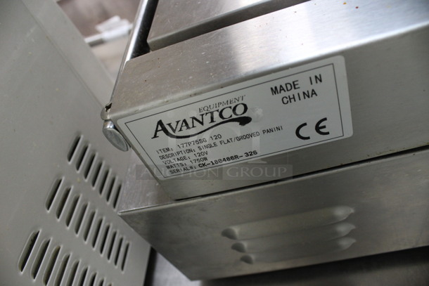 Avantco Model 177O75SG Stainless Steel Commercial Countertop Panini Press. 120 Volts, 1 Phase. 17x15x8. (kitchen) - Image 4 of 4