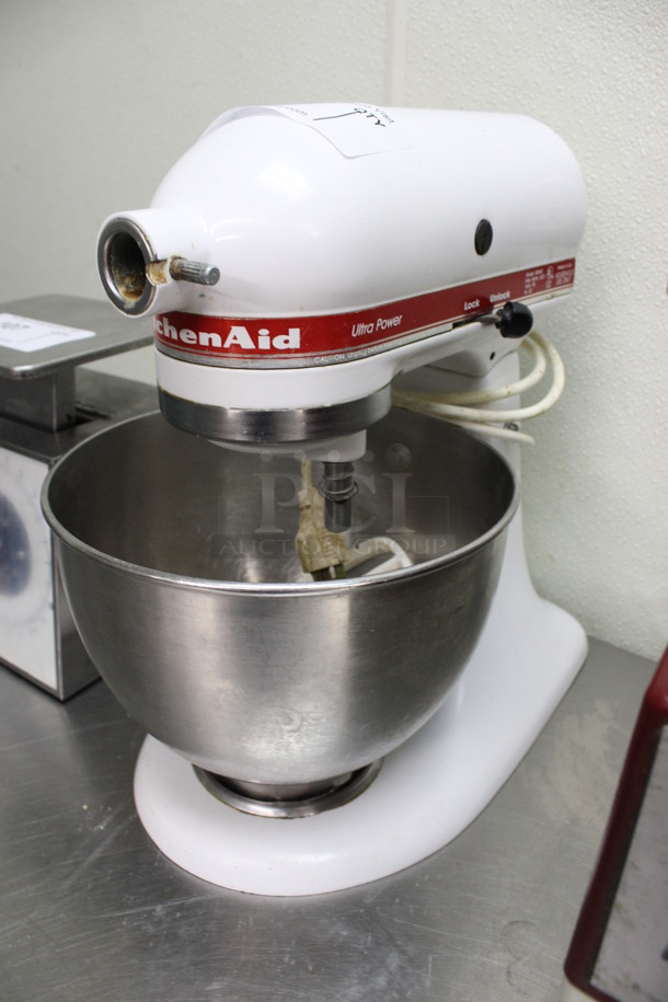 KitchenAid Model KSM90 Metal Countertop Planetary Mixer w/ Metal Bowl and Paddle Attachment. 115 Volts, 1 Phase. 9x13x14. (kitchen)