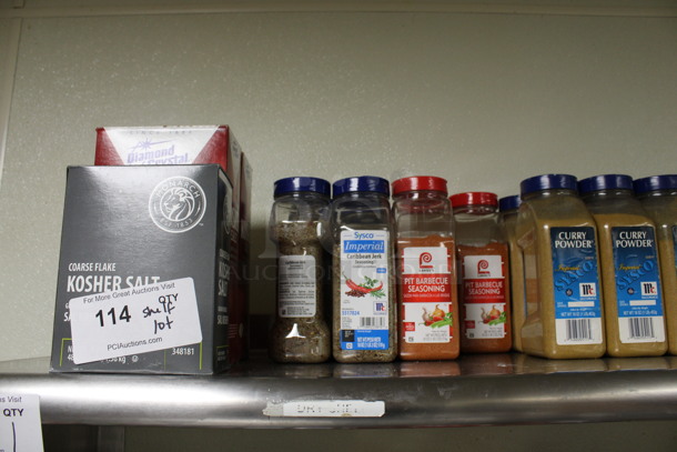 ALL ONE MONEY! Lot of Various Seasonings Including Salt, Curry Powder, Italian Seasoning and Thyme Leaves. (kitchen) - Image 2 of 5