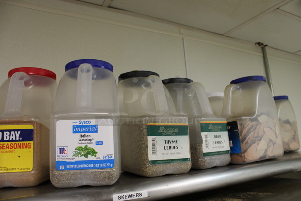ALL ONE MONEY! Lot of Various Seasonings Including Salt, Curry Powder, Italian Seasoning and Thyme Leaves. (kitchen) - Image 5 of 5