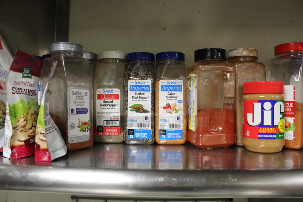 ALL ONE MONEY! Lot of Various Seasonings Including Vinegar, Almonds, Cajun, Black Pepper, Peanut Butter and Coriander. (kitchen) - Image 3 of 6