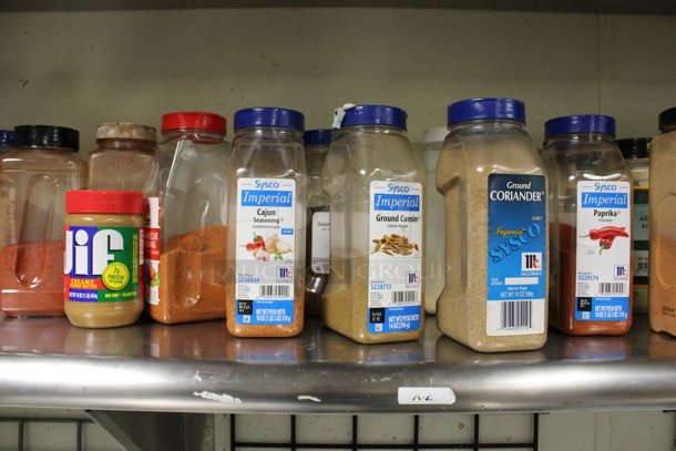 ALL ONE MONEY! Lot of Various Seasonings Including Vinegar, Almonds, Cajun, Black Pepper, Peanut Butter and Coriander. (kitchen) - Image 4 of 6