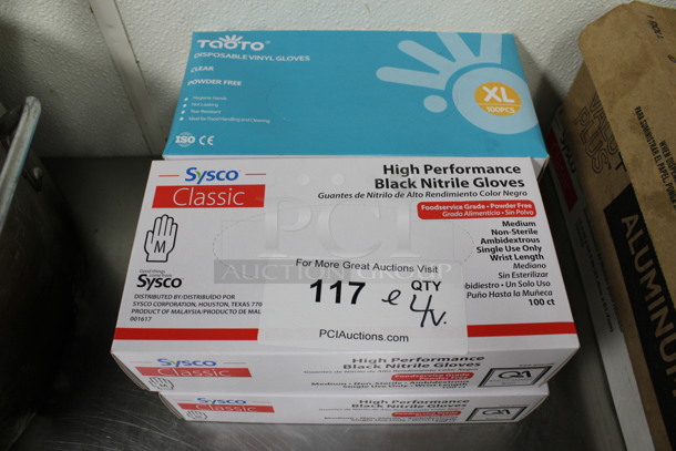 4 BRAND NEW IN BOX! Disposable Gloves. 4 Times Your Bid! (kitchen) - Image 1 of 3