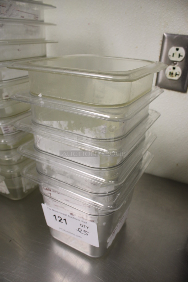 ALL ONE MONEY! Lot of 5 Clear Poly 1/6 Size Drop In Bins! 1/6x6. (kitchen) - Image 2 of 3