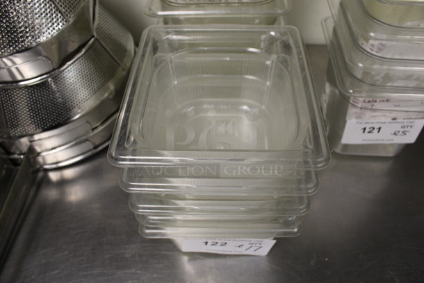 ALL ONE MONEY! Lot of 17 Clear Poly 1/6 Size Drop In Bins! 1/6x4. (kitchen) - Image 3 of 3