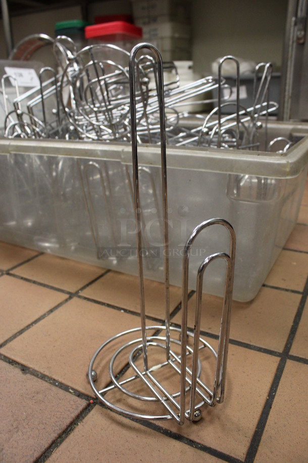 21 Metal Countertop Paper Towel Holders in Clear Poly Bin! 6x6x12.5. (kitchen) - Image 2 of 4