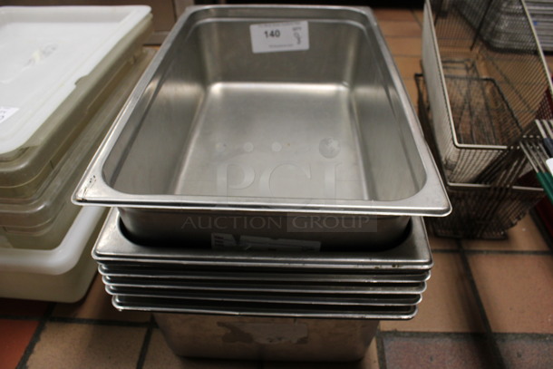 8 Stainless Steel Full Size Drop In Bins. 1/1x6. 8 Times Your Bid! (kitchen)