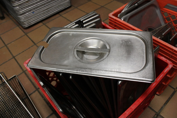 ALL ONE MONEY! Lot of 20 Stainless Steel 1/3 Size Drop In Bin Lids! (kitchen) - Image 2 of 3