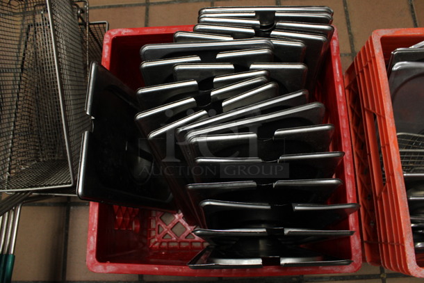 ALL ONE MONEY! Lot of 20 Stainless Steel 1/3 Size Drop In Bin Lids! (kitchen) - Image 3 of 3