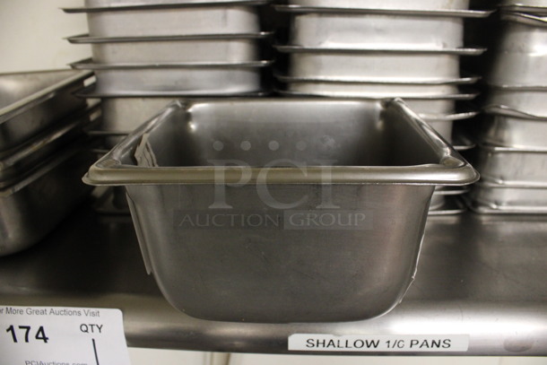 12 Stainless Steel 1/6 Size Drop In Bins. 1/6x4. 12 Times Your Bid! (kitchen)