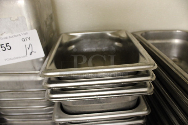 12 Stainless Steel 1/6 Size Drop In Bins. 1/6x6. 12 Times Your Bid! (kitchen) - Image 3 of 4